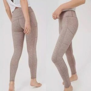 Like New OFFLINE Aerie The Hugger Hi Rise Legging Pockets Heather Brown | Medium